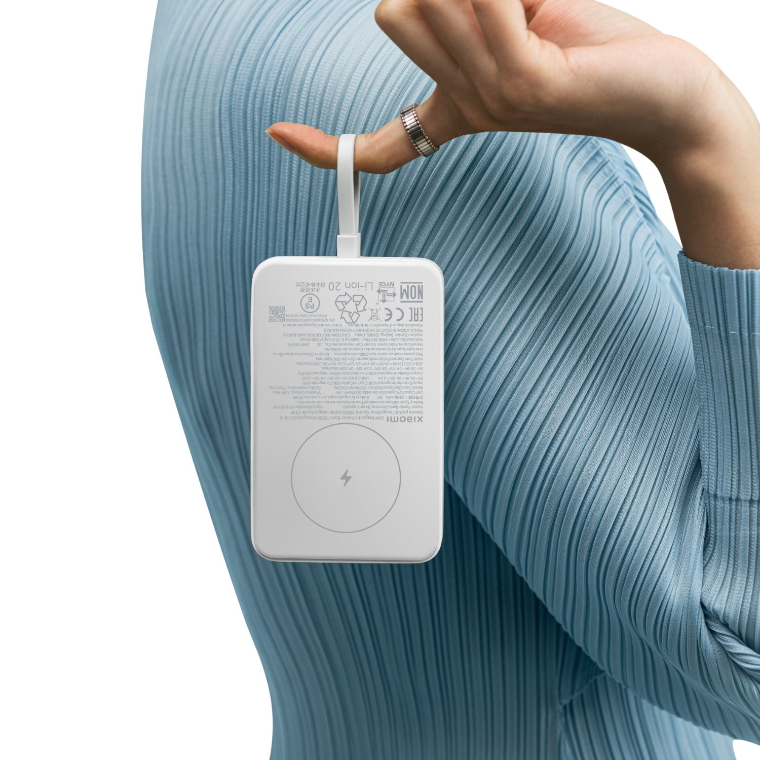 Xiaomi 33W Power Bank 10000 (Integrated Cable)-White - Image 5