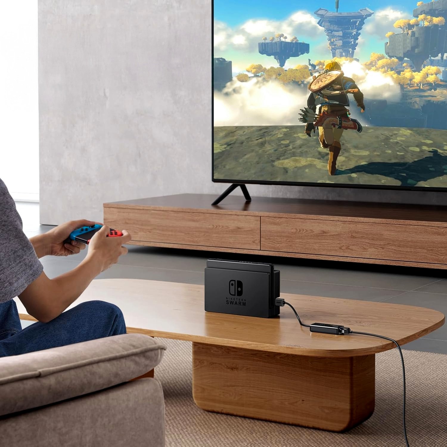 UGreen USB Type-A Male to Ethernet Adapter with 3-Port USB Hub – Black - Image 3