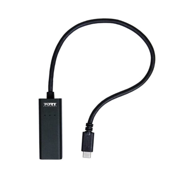 Port USB Type-C to RJ45 5Gbps 30cm Adapter - Black - Image 4