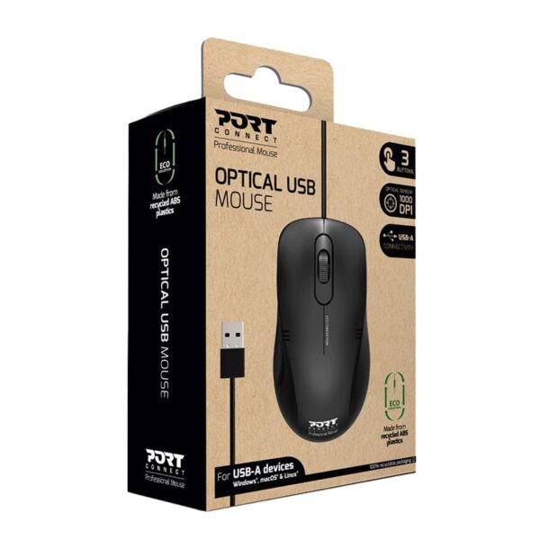 Port Connect Optical USB Mouse - Image 4