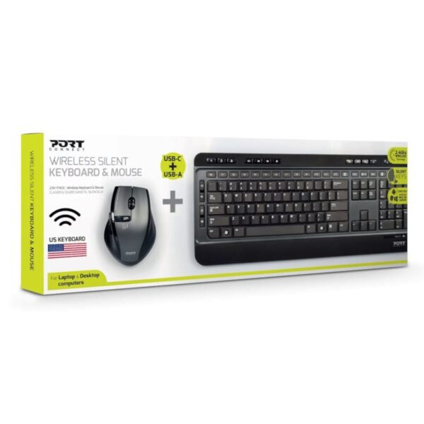 Port Wireless Keyboard and Mouse Combo - Image 2