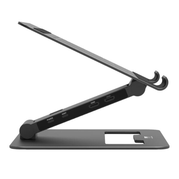 Port Connect Adjustable Stand + Dock Type-C to 1 x RJ45|2 x USB3.1 Gen1|2 x HDMI 4k@60Hz|1 x Type-C|PD85W|SDand Micro SD Reader - Image 4