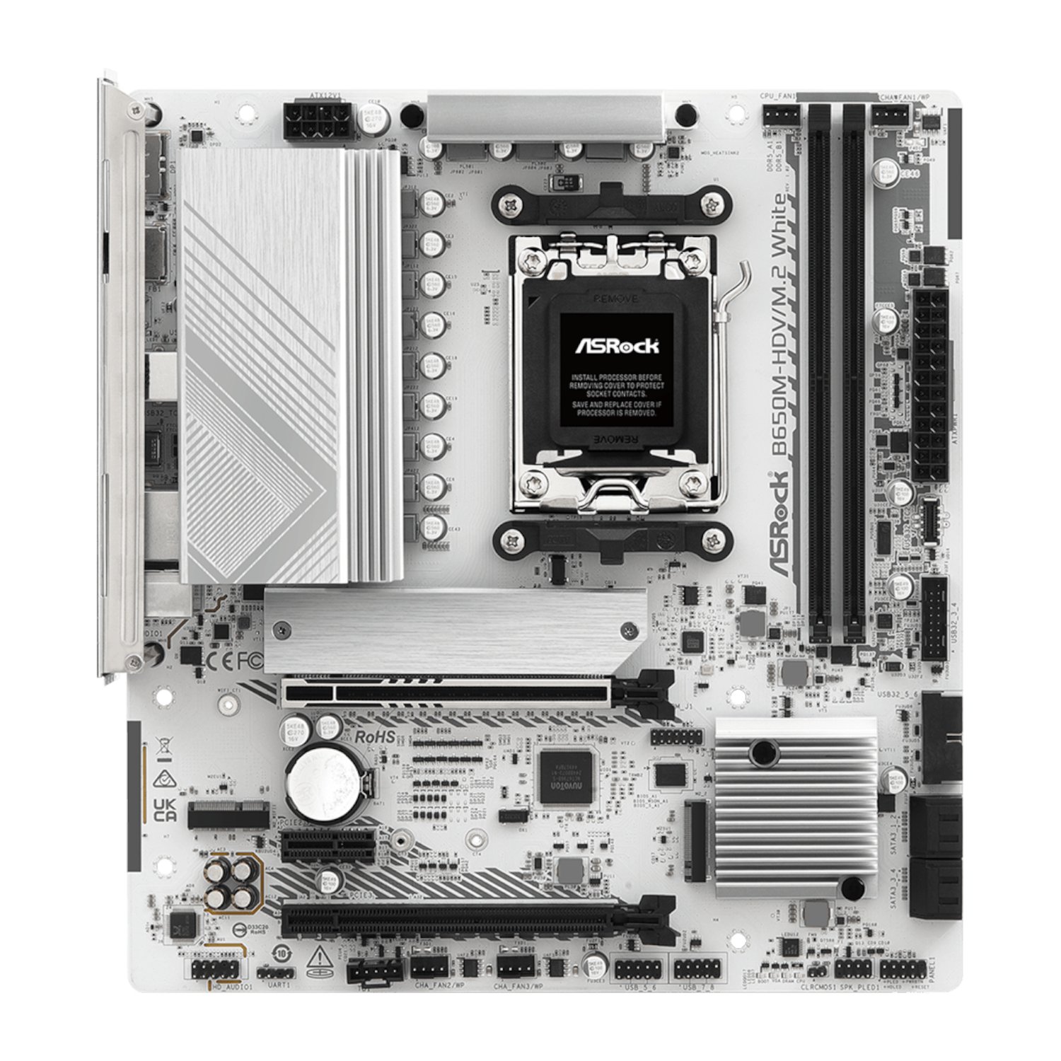 ASRock B650M-HDV/M.2 AM5 Micro-ATX Motherboard - White - Image 2