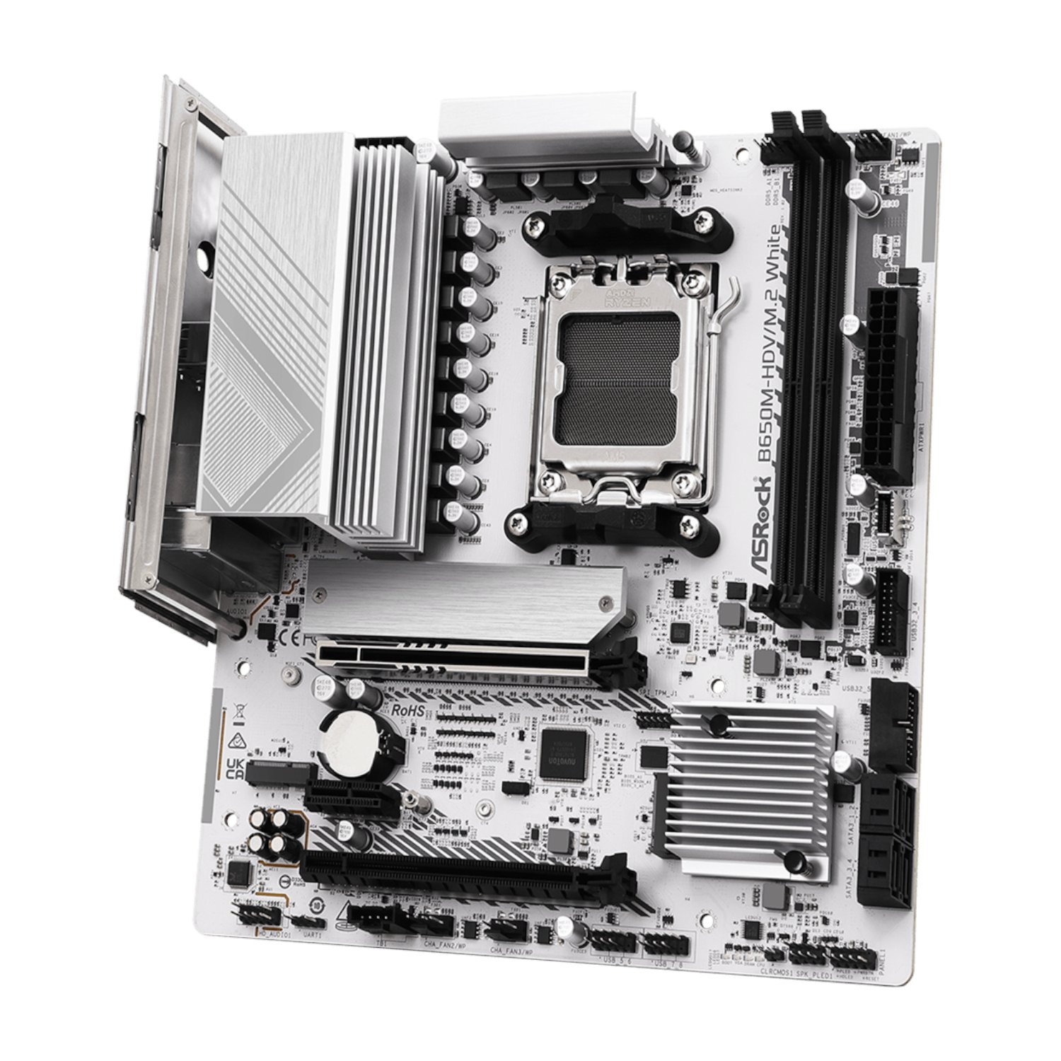 ASRock B650M-HDV/M.2 AM5 Micro-ATX Motherboard - White - Image 4