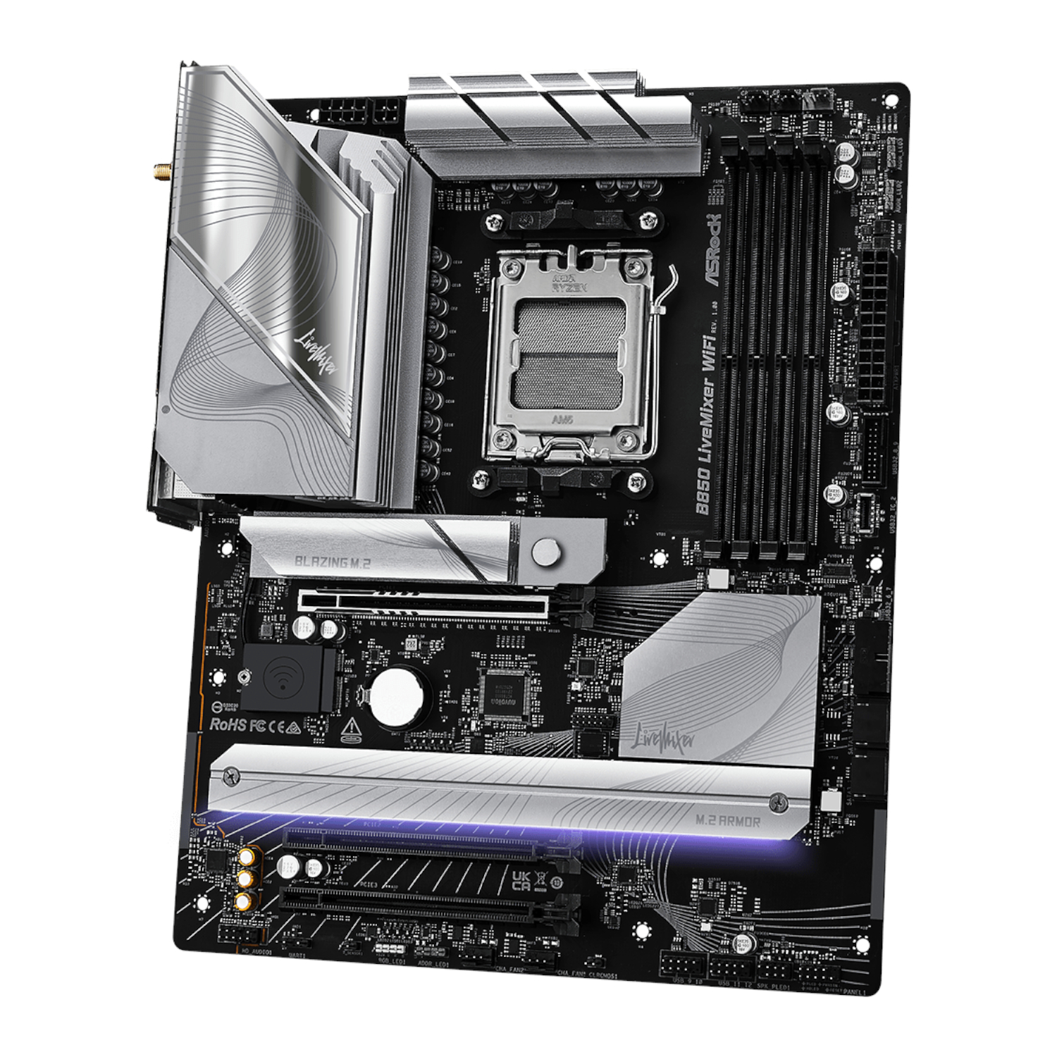 ASRock B850 LiveMixer WiFi AM5 ATX Gaming Motherboard - Image 4