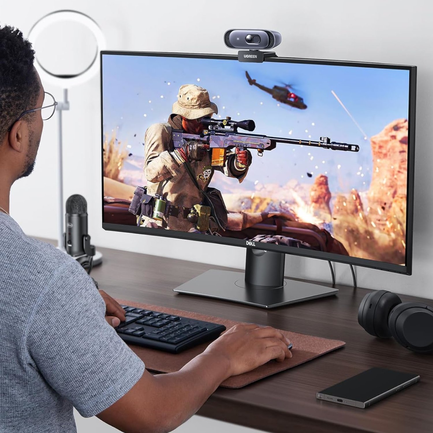 UGreen CM778 2K 30FPS Web Camera - Black - Image 3