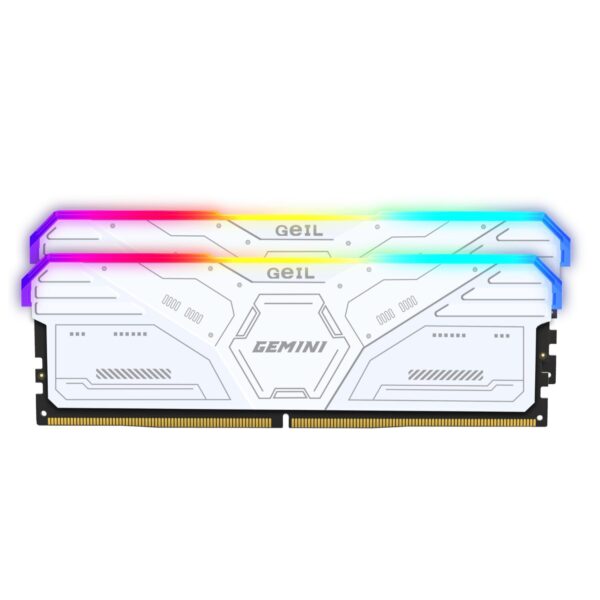 GeiL Gemini RGB 32GB KIT(2X16GB) 6000MHz DDR5 Desktop Gaming Memory - White - Image 2