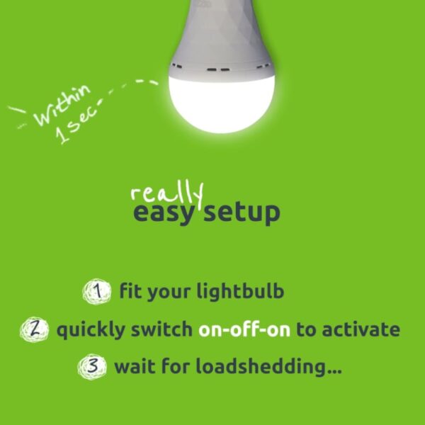 Gizzu Everglow Rechargeable Warm White Emergency LED Bulb - Bayonett - Image 4