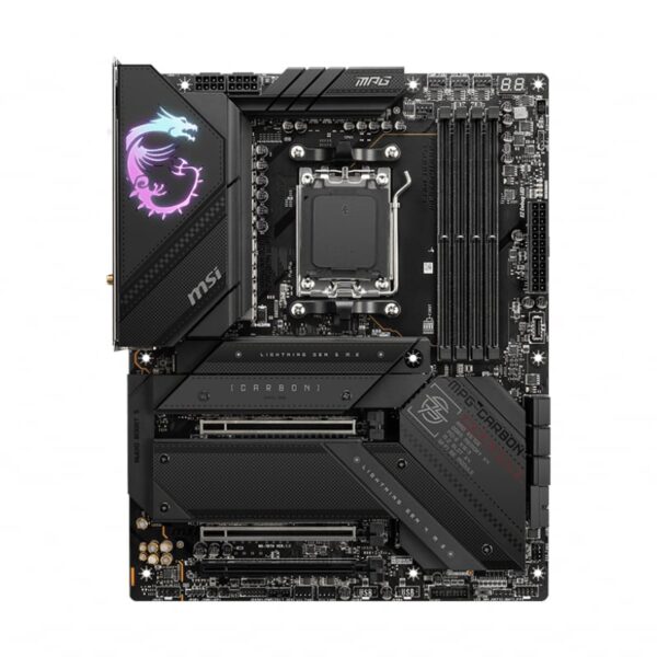 MSI MPG X670E CARBON WIFI AMD AM5 ATX Gaming Motherboard - Image 2