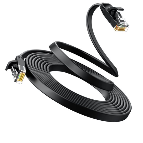 UGREEN NW102 Cat6 U/UTP Flat Ethernet Cable 10m - Black - Image 3