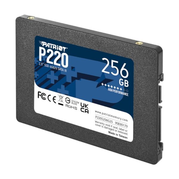 Patriot P220 256GB 2.5" SSD - Image 2