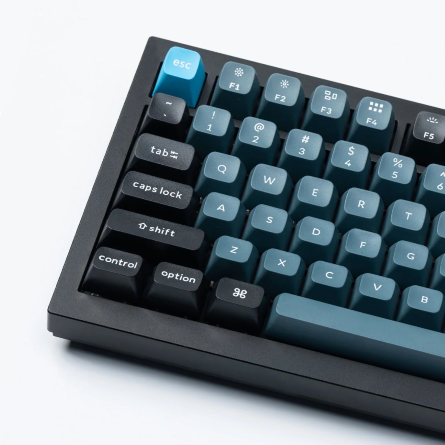 Keychron Double Shot KSA PBT Keycap Set - Dark Grey/Grey/Blue - Image 3