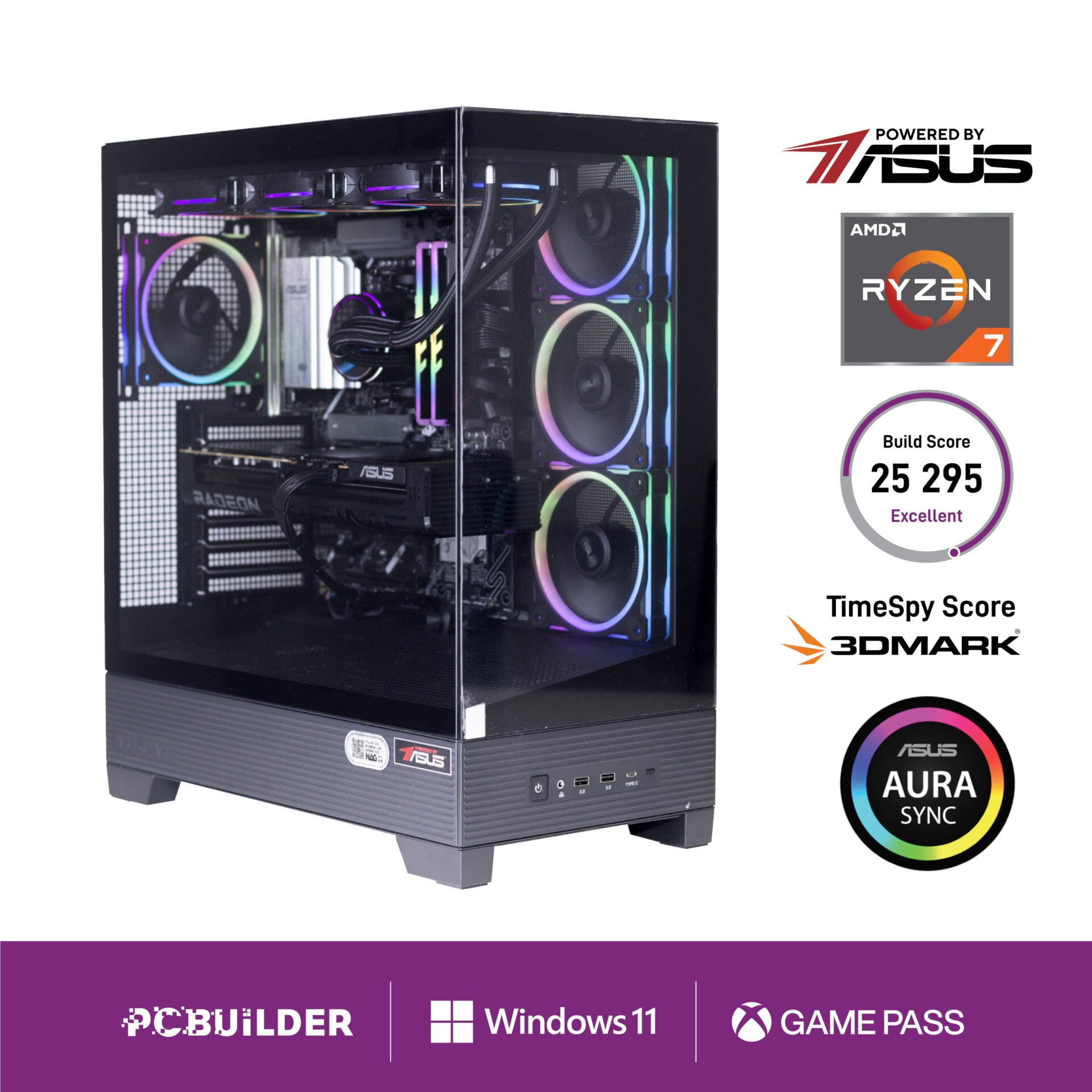 PCBuilder Ryzen 7 7800X3D MAXIMUS Windows 11 Gaming PC