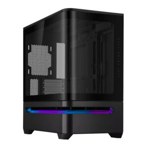 Asus Prime AP202 Curved Tempered Glass Micro-ATX Chassis – Black