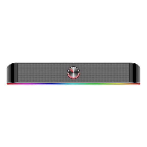 REDRAGON 2.0 Sound Bar ADIEMUS 2 x 3W RGB USB|Aux PC Gaming Speaker - Black - Image 2