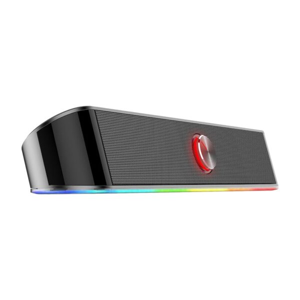 REDRAGON 2.0 Sound Bar ADIEMUS 2 x 3W RGB USB|Aux PC Gaming Speaker - Black - Image 4