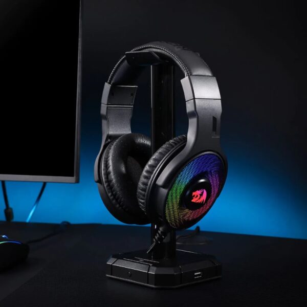 REDRAGON Over-Ear PANDORA USB (Power Only)|Aux (Mic and Headset) RGB Gaming Headset - Black - Image 4