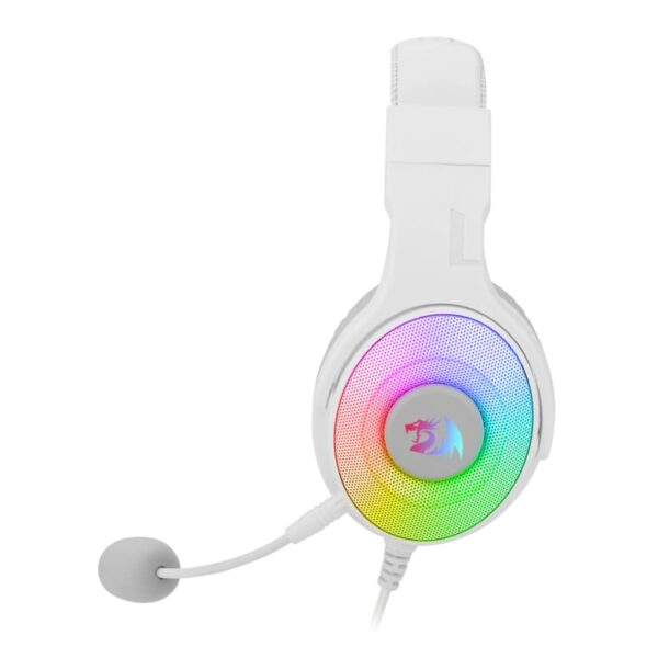 REDRAGON Over-Ear PANDORA USB (Power Only)|Aux (Mic and Headset) RGB Gaming Headset - White - Image 2