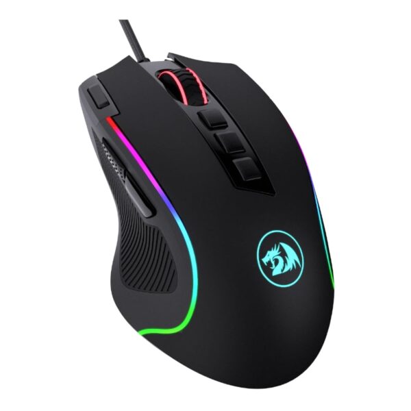 REDRAGON PREDATOR 4000DPI RGB Ergo Gaming Mouse - Black - Image 2