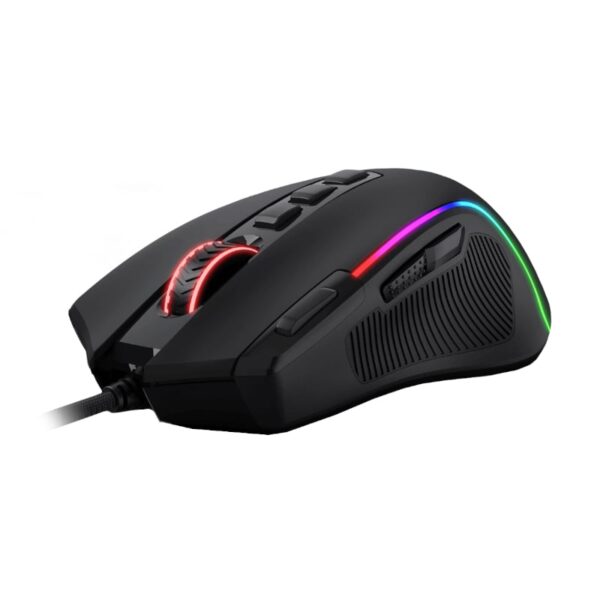 REDRAGON PREDATOR 4000DPI RGB Ergo Gaming Mouse - Black - Image 3