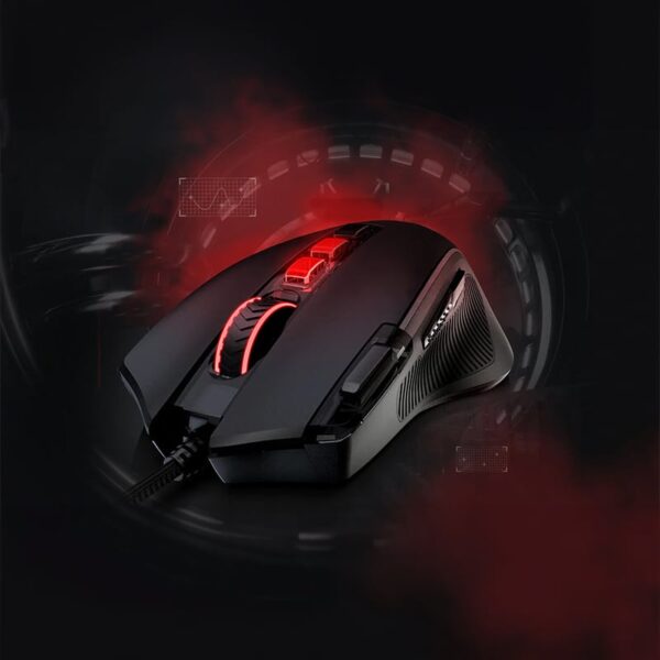 REDRAGON PREDATOR 4000DPI RGB Ergo Gaming Mouse - Black - Image 8