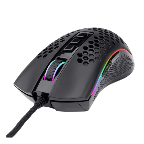 REDRAGON STORM 12400DPI 7 Buttons|Ergonomic Design|P3327 Optical Sensor|Lightweight Body|RGB Backlit gaming Mouse - Black - Image 2