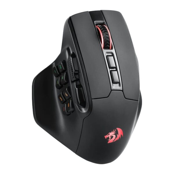 REDRAGON Aatrox Wireless 6200DP RGB MMO Gaming Mouse - Black - Image 2